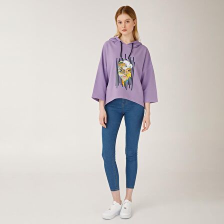 Biggdesign Nature Doğa Kadın Sweatshirt Mor-S