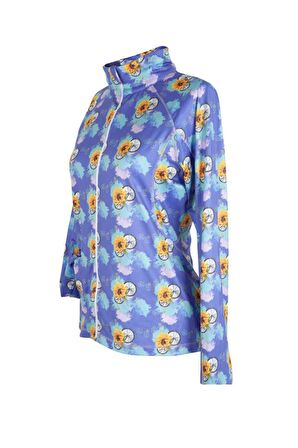 Biggdesign Nature Fermuarlı Kadın Sweatshirt Çok Renkli-M
