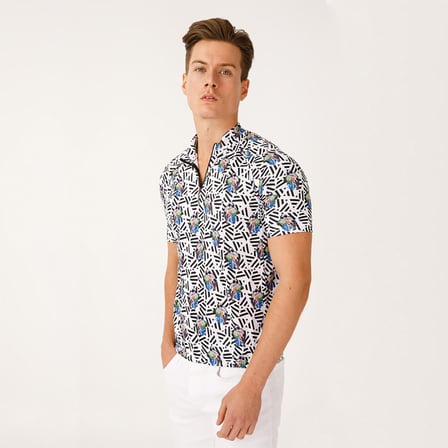 Biggdesign Nature Ormanın Kralı Fermuarlı Erkek Tshirt Çok Renkli-S