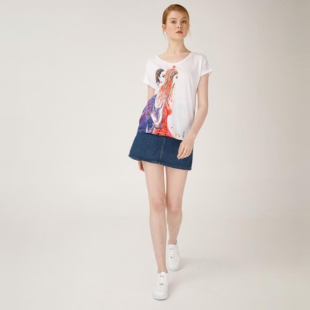 Biggdesign Aşk Kadın T-Shirt Beyaz-M