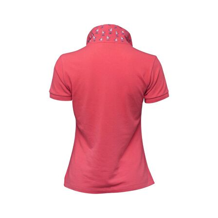 Anemoss Gemici Martı Kadın Polo Yaka T-Shirt Pembe-S