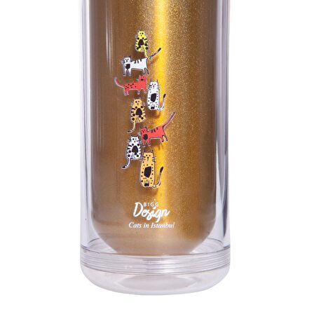 Biggdesign Cats 700 Ml Sarı Matara Sarı