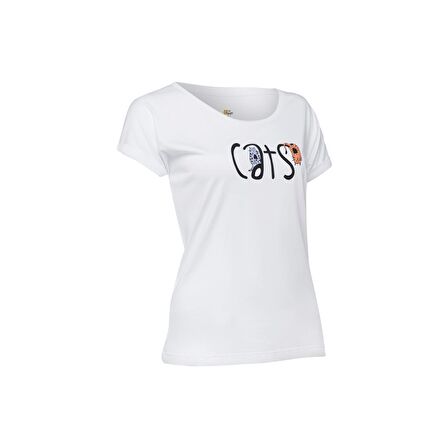 Biggdesign Muzur Kediler T-shirt Beyaz-M