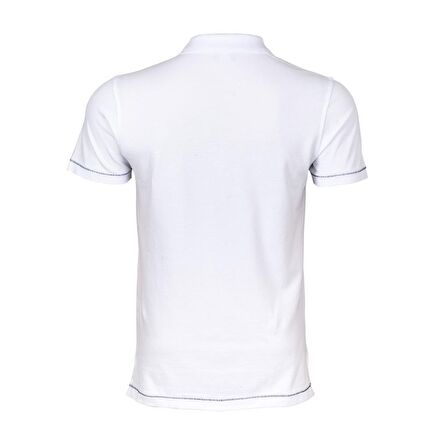 Anemoss Çapa Beyaz Erkek Polo Yaka T-Shirt Beyaz-S