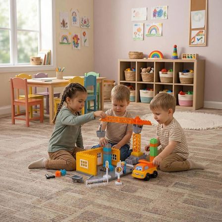 Ogi Mogi Toys İnşaat Bloklar ve Vinç 44 Parça