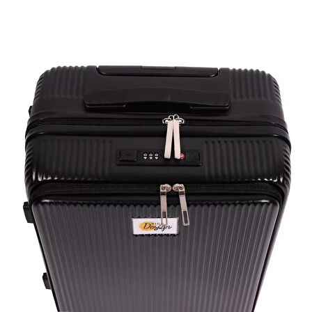 Biggdesign Moods Up Ön Bölmeli, Bardaklık ve USB Girişli Kabin Boy Valiz 20" Siyah