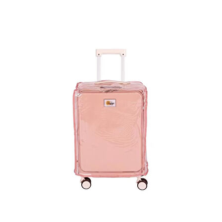 Biggdesign Moods Up Ön Bölmeli, Bardaklık ve USB Girişli Kabin Boy Valiz 20" Pembe