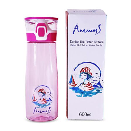 Anemoss Denizci Kız Tritan Matara 600 ml