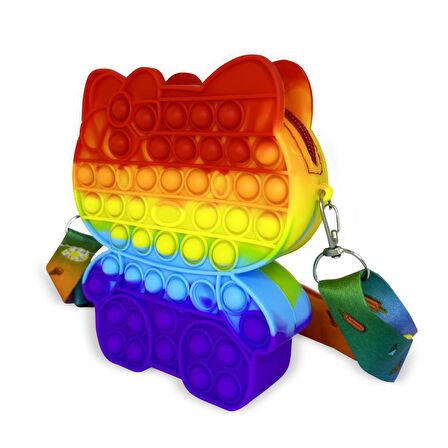 Ogi Mogi Toys Silikon Renkli Kedi Omuz Çantası