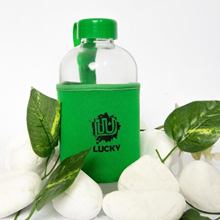 Biggdesign Moods Up Lucky Neopren Kılıflı Cam Matara 600 Ml