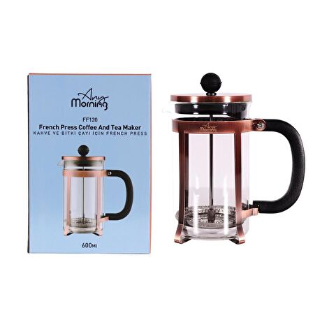 Any Morning FF120 Kahve ve Bitki Çayı için French Press 600 ML