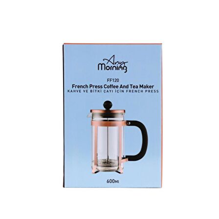 Any Morning FF120 Kahve ve Bitki Çayı için French Press 600 ML