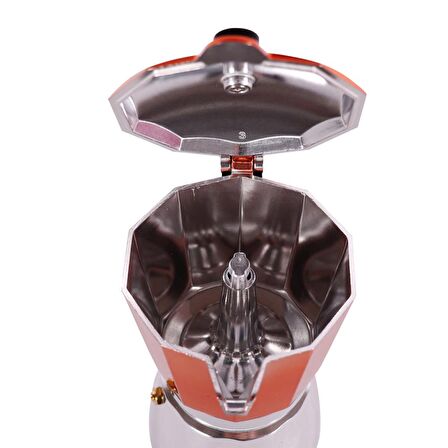 Any Morning Hes-6 Espresso Kahve Makinesi Alüminyum Moka Pot 240 Ml Bakır