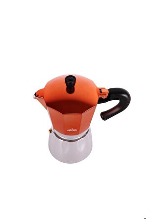 Hes-6 Espresso Kahve Makinesi Alüminyum Moka Pot 240 ml Bakır