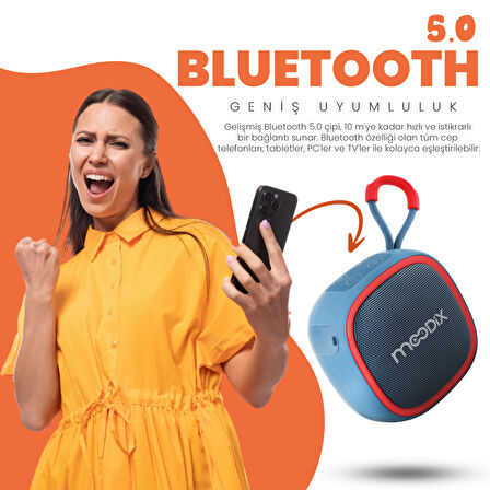 Moodix KI23KS659 Bluetooth Hoparlör Mavi 5W