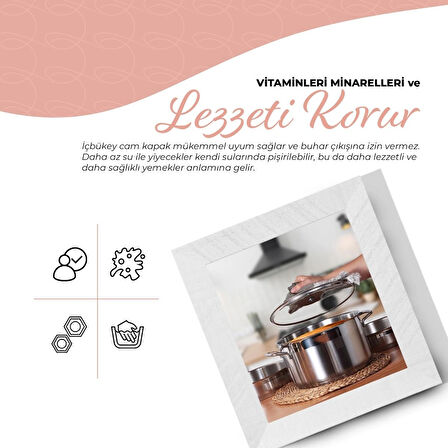 Serenk Modernist 5 Parça Çelik Tencere ve Tava Seti