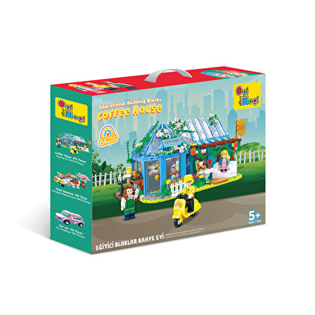 Ogi Mogi Toys Eğitici Bloklar Kahve Evi 642 Parça, Lego Uyumlu Yapı Seti
