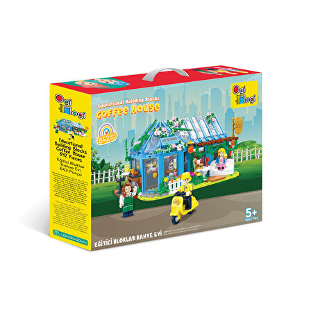 Ogi Mogi Toys Eğitici Bloklar Kahve Evi 642 Parça, Lego Uyumlu Yapı Seti