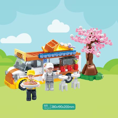 Ogi Mogi Toys Eğitici Bloklar Mobil Restoran 310 Parça, Lego Uyumlu Yapı Seti