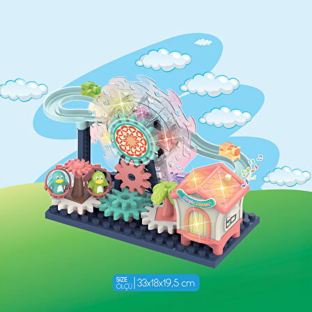 Ogi Mogi Toys Işıklı ve Sesli Dönme Dolaplı Penguenli Lunapark Oyun Seti
