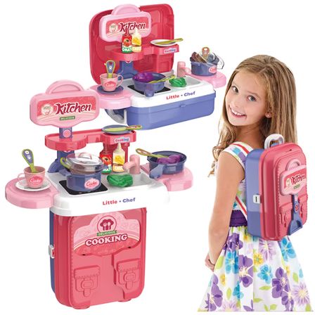 Ogi Mogi Toys Mutfak Oyun Seti 2’si 1 Arada Taşınabilir Sırt Çantası