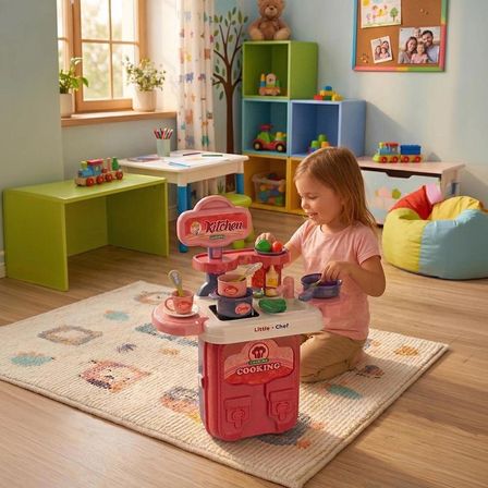 Ogi Mogi Toys Mutfak Oyun Seti 2’si 1 Arada Taşınabilir Sırt Çantası