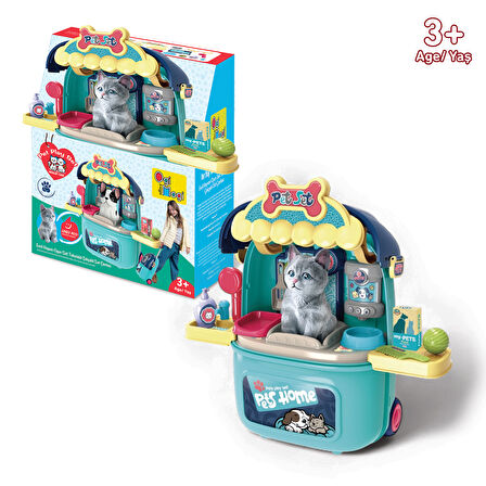 Ogi Mogi Toys Evcil Hayvan Oyun Seti Tekerlekli Çekçekli Sırt Çantası