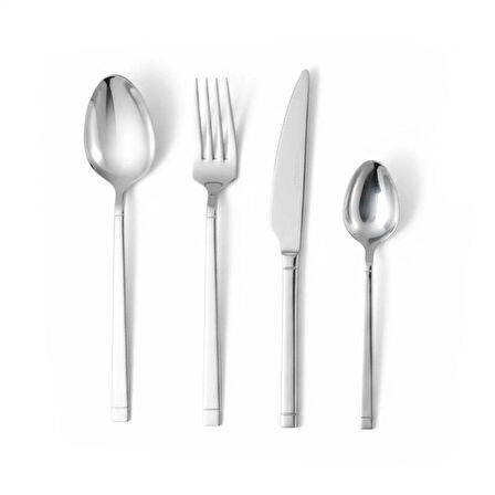 Serenk Barselona Çelik Çatal Kaşık Bıçak Takımı 24 Parça