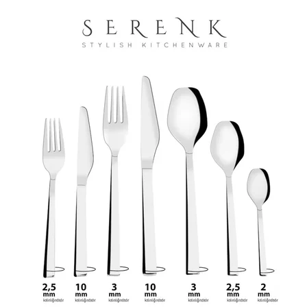 Serenk New York Çelik Çatal Kaşık Bıçak Takımı 24 Parça