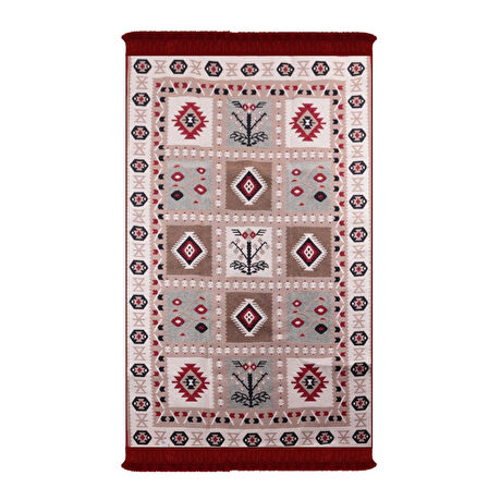 Bigghome Çift Taraflı Kilim, Makinede Yıkanabilir, Modern Desenli, 80*150 cm, SA1619B