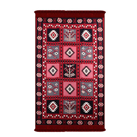 Bigghome Çift Taraflı Kilim, Makinede Yıkanabilir, Modern Desenli, 80*150 cm, SA1619B