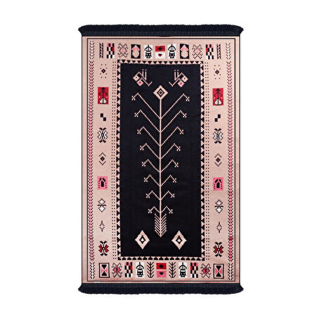 Bigghome Çift Taraflı Kilim, Makinede Yıkanabilir, Modern Desenli, 80*150 cm, SA1534A