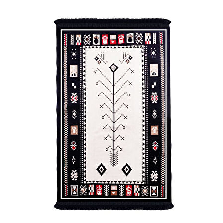 Bigghome Çift Taraflı Kilim, Makinede Yıkanabilir, Modern Desenli, 80*150 cm, SA1534A