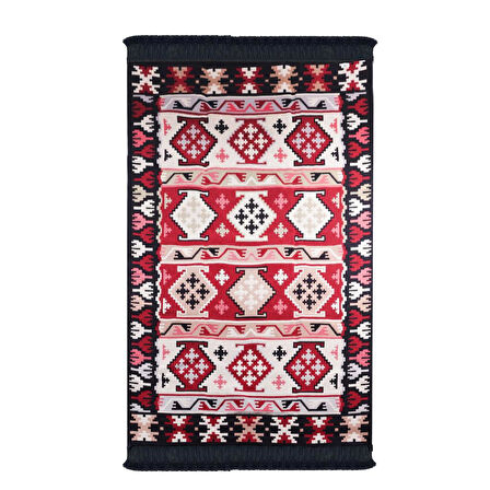 Bigghome Çift Taraflı Kilim, Makinede Yıkanabilir, Modern Desenli, 80*150 cm, SA1590A