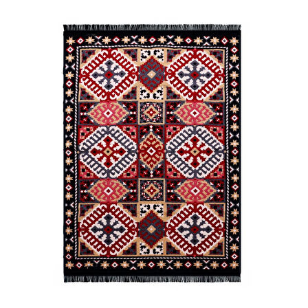 Bigghome Kilim, Makinede Yıkanabilir, Modern Desenli, 80*150 cm, SA25EU