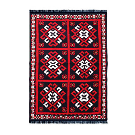 Bigghome Kilim, Makinede Yıkanabilir, Modern Desenli, 80*150 cm, SA25MK