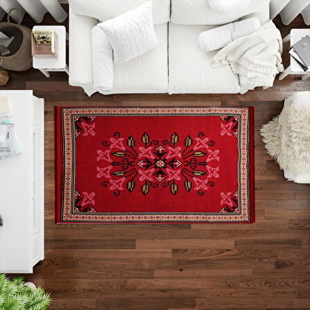 Bigghome Kilim, Makinede Yıkanabilir, Modern Desenli, 80*150 cm, SA25PY