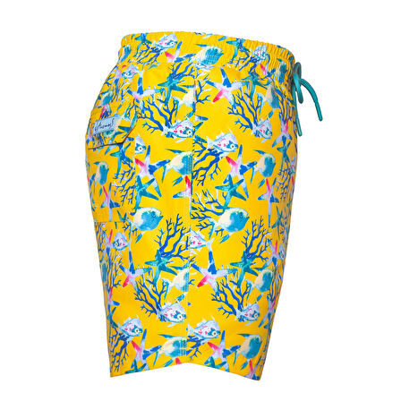 Anemoss Akvaryum Üç Cepli İçi Fileli Bel Lastik ve Bağlama İpli Erkek Deniz Şortu