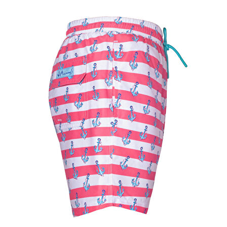 Anemoss Çapa Üç Cepli İçi Fileli Bel Lastik ve Bağlama İpli Erkek Deniz Şortu