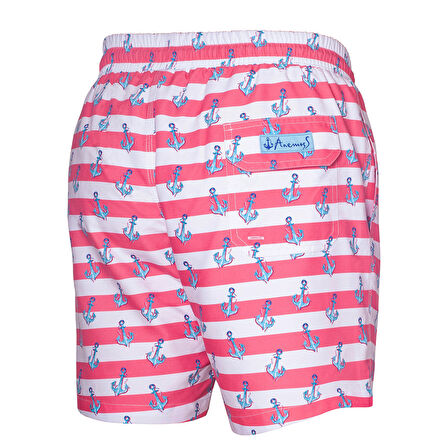 Anemoss Çapa Üç Cepli İçi Fileli Bel Lastik ve Bağlama İpli Erkek Deniz Şortu