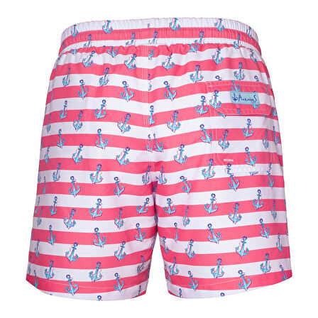 Anemoss Çapa Üç Cepli İçi Fileli Bel Lastik ve Bağlama İpli Erkek Deniz Şortu