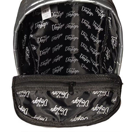 Biggdesign Moods Up Calm Kapitone Su Geçirmez Kumaşlı Okul ve Laptop Sırt Çantası Gümüş Renk