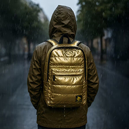 Biggdesign Moods Up Curious Kapitone Su Geçirmez Kumaşlı Okul ve Laptop Sırt Çantası Sarı