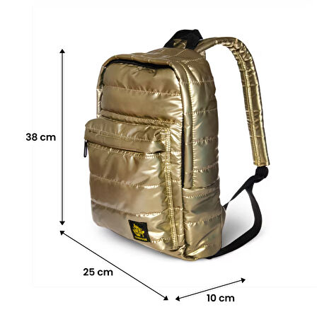 Biggdesign Moods Up Curious Kapitone Su Geçirmez Kumaşlı Okul ve Laptop Sırt Çantası Sarı