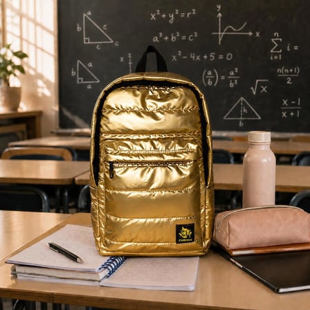 Biggdesign Moods Up Curious Kapitone Su Geçirmez Kumaşlı Okul ve Laptop Sırt Çantası Sarı