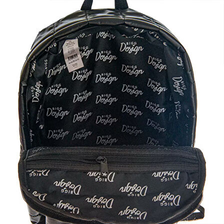 Biggdesign Moods Up Relaxed Kapitone Su Geçirmez Kumaşlı Okul ve Laptop Sırt Çantası Siyah