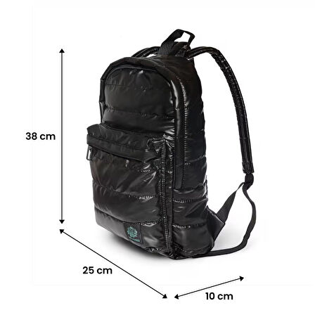 Biggdesign Moods Up Relaxed Kapitone Su Geçirmez Kumaşlı Okul ve Laptop Sırt Çantası Siyah