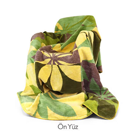 Bigghome Botanik  Çift Kişilik Battaniye 200 x 220 cm