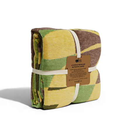 Bigghome Botanik Tek Kişilik Battaniye 150 x 200 cm