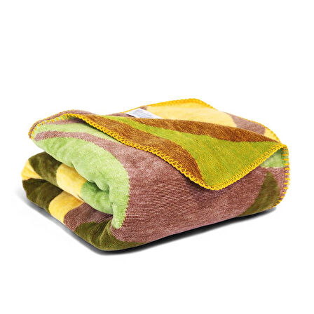 Bigghome Botanik Tek Kişilik Battaniye 150 x 200 cm